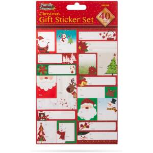 Afbeelding van Kerstcadeaustickerset - 15,2 x 21,6 cm - 40 stuks / verpakking 1 Stuks [58528A] - 01 58528A web