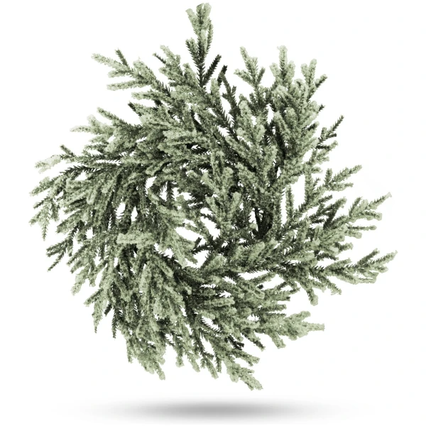 Afbeelding van Kerstdecoratie - krans - groen, besneeuwd - 27 cm 1 Stuks [58530B] - 01 58530B web