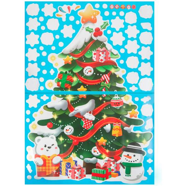 Afbeelding van Kerststickerset - kerstboom - 62 x 70 cm 1 Stuks [58533] - 01 58533 web