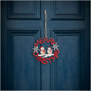 Afbeelding van Kerstdecoratie - Houten, rode sneeuwpop - 10 cm 1 Stuks [58547A] - 01 58547A web