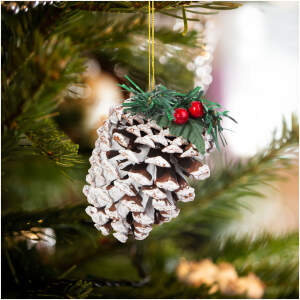 Afbeelding van Kerstdecoratie - kegel - 12 cm - 2 stuks / verpakking 1 Stuks [58571] - 01 58571 web