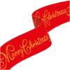 Afbeelding van Kerstlint - rood - "Vrolijk Kerstfeest" - 60 x 8 cm 1 Stuks [58583] - 01 58583 web