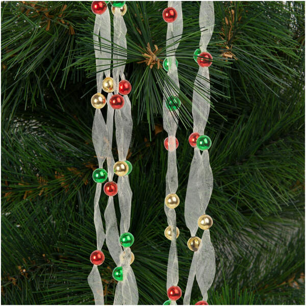 Afbeelding van Kerst organza slinger - 2,7 m - 10 mm - veelkleurig 1 Stuks [58615C] - 01 58615C web
