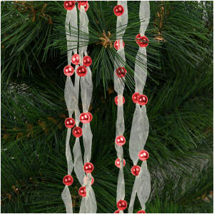 Afbeelding van Kerst organza slinger - 2,7 m - 10 mm - rood 1 Stuks [58615A] - 01 58615 web