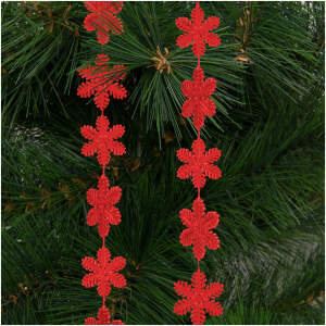 Afbeelding van Kerstkrans - sneeuwvlok - 2,7 m - rood 1 Stuks [58616A] - 01 58616A web