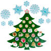 Afbeelding van Zelfklevende muursticker Kerstmis - adventskalender 1 Stuks [58635A] - 01 58635A web