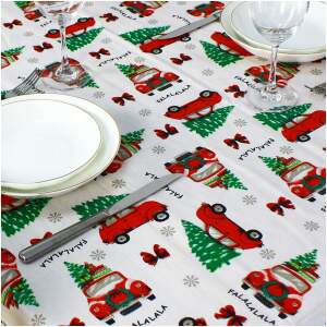 Afbeelding van Kersttafelkleed - flanel - 132 x 178 cm 1 Stuks [58652B] - 01 58652B web