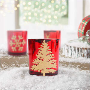 Afbeelding van Kerst theelichtbeker - 3 soorten 1 Stuks [58659] - 01 58659 web