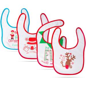 Afbeelding van Kerst baby slabber - 38 x 27 cm - 4 soorten 1 Stuks [58664] - 01 58664 web