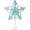 Afbeelding van Kerstboomtopversiering - stervorm - 20 x 15 cm - lichtblauw 1 Stuks [58679A] - 01 58679A web