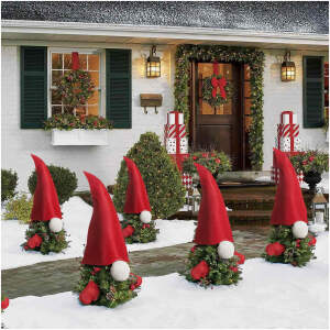 Afbeelding van Elf decoratieset voor thuja plant - vilt, rood - 60 x 39 cm 1 Stuks [58734] - 01 58734 web