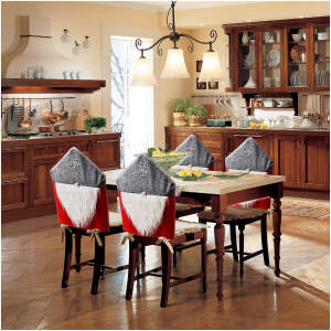 Afbeelding van Kerststoeldecoratie - Scandinavische elf - 50 x 60 cm - grijs/rood 1 Stuks [58735B] - 01 58735B web