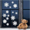 Afbeelding van Kerst raamdecoratieset met ijskristallen - papier, wit 1 Stuks [58743] - 01 58743 web