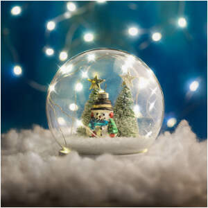 Afbeelding van Kerst LED sneeuwbal - sneeuwpop en dennenboom 1 Stuks [58749] - 01 58749 web