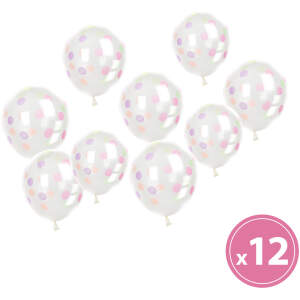 Afbeelding van Ballonnenset - gekleurde stippen - 12 stuks / verpakking 1 Stuks [58755] - 01 58755 web