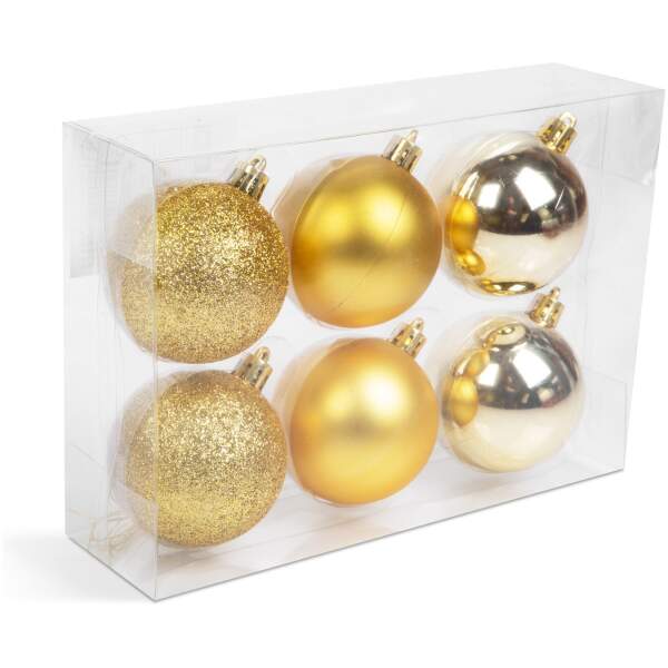 Afbeelding van Kerstboomdecoratieset - goud - 6 stuks / set 1 Stuks [58773A] - 01 58773A web