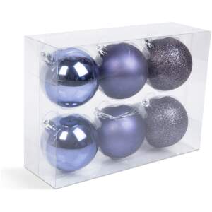 Afbeelding van Kerstboomdecoratieset - paars - 6 stuks / set 1 Stuks [58773D] - 01 58773D web