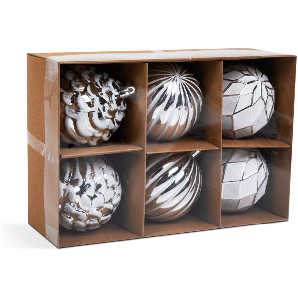 Afbeelding van Kerstboomdecoratieset - wit - 6 stuks / set 1 Stuks [58776] - 01 58776 web