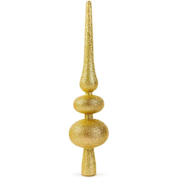 Afbeelding van Kerstboomtopversiering - goud, glitter - 30 x 7 cm 1 Stuks [58780A] - 01 58780A web