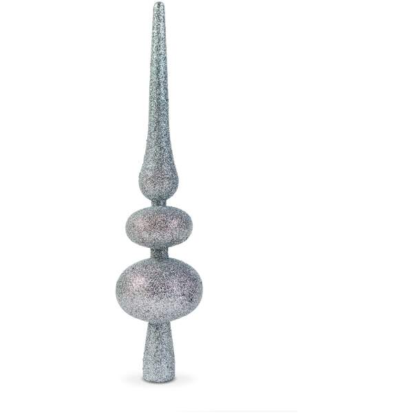 Afbeelding van Kerstboomtopversiering - zilver, glitter - 30 x 7 cm 1 Stuks [58780B] - 01 58780B web