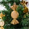 Afbeelding van Kerstboomdecoratieset - gouden snoepjes - 10 x 3,6 cm - 6 stuks / set 1 Stuks [58782A] - 01 58782A web
