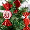 Afbeelding van Kerstboomdecoratieset - rode snoepjes - 10 x 3,6 cm - 6 stuks / set 1 Stuks [58782C] - 01 58782C web