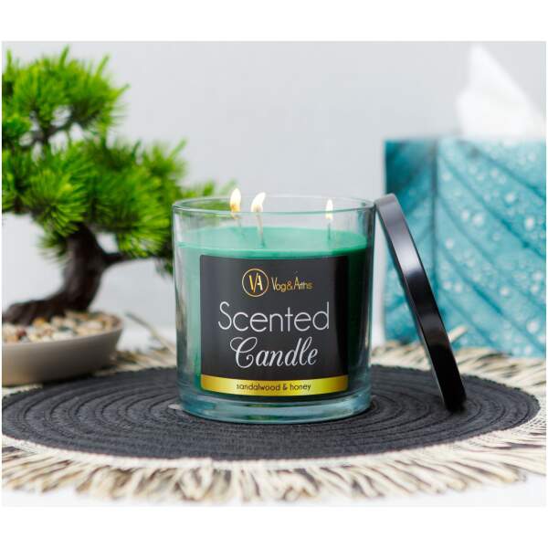 Afbeelding van Geurkaars - sandelhout & honing - 350 g 1 Stuks [58812B] - 01 58812B web