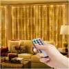 Afbeelding van Lichtgordijn - 300 warmwitte microLED's - 3 x 3 m - 230V - met afstandsbediening 1 Stuks [58905A] - 01