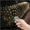 Afbeelding van LED-lichtnet - 100 warmwitte LED's - 1,5 x 1,5 m - 230V - met afstandsbediening 1 Stuks [58908A] - 01