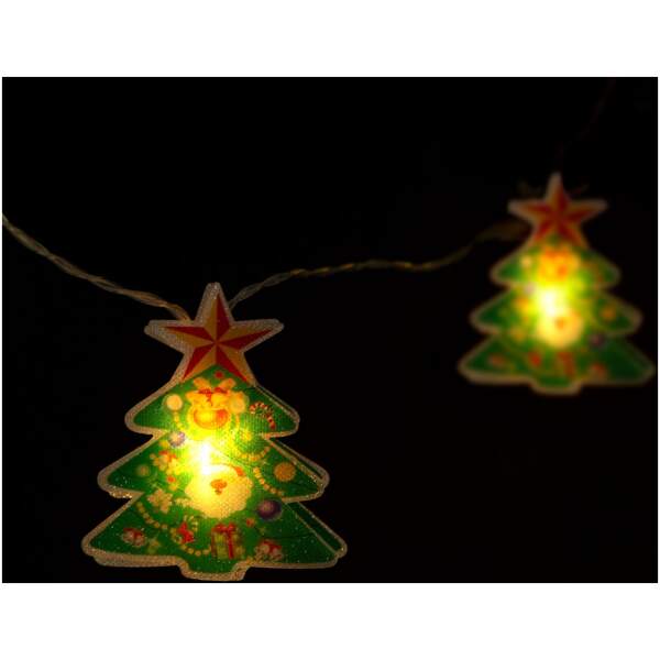 Afbeelding van LED lichtsnoer - Kerstboom - 10 LED - 1,35 meter - warmwit - 2 x AA 1 Stuks [58911] - 01 58911 web