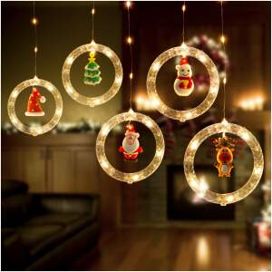 Afbeelding van LED-lichtgordijn - Kerstman - 1,8 x 0,5 m - 125 warmwitte LED's 1 Stuks [58918] - 01 58918 web
