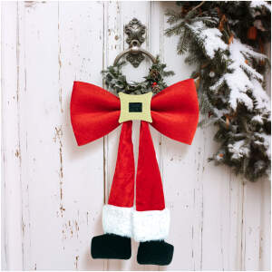 Afbeelding van Kerstdecoratie - strik met glittergesp - 25 x 40 cm 1 Stuks [58949] - 01 58949 web