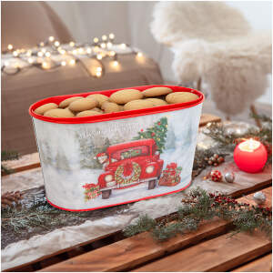Afbeelding van Kerst metalen mand - auto - 23 x 11,5 x 11,5 cm 1 Stuks [58953B] - 01 58953B web 1