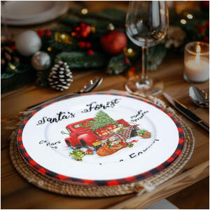 Afbeelding van Kerstschaal - metaal - auto - wit - 33 cm 1 Stuks [58961A] - 01 58961A web