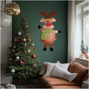 Afbeelding van Kerstdecoratie - rendier - papier - 90 cm 1 Stuks [58965C] - 01 58965C web