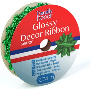 Afbeelding van Decoratielint - glanzend - 2,74 m - groen 1 Stuks [58972C] - 01 58972C web