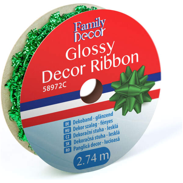 Afbeelding van Decoratielint - glanzend - 2,74 m - groen 1 Stuks [58972C] - 01 58972C web