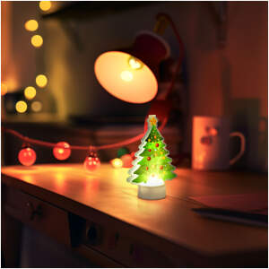 Afbeelding van LED-decoratie - Warm wit - Kerstboom - Werkt op batterijen 1 Stuks [58976C] - 01 58976C web