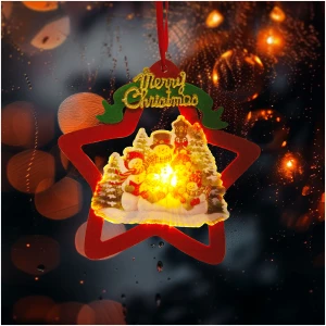 Afbeelding van LED raamdecoratie - warm witte LED - Ster, sneeuwpop - zuignap 1 Stuks [58977B] - 01 58977B web