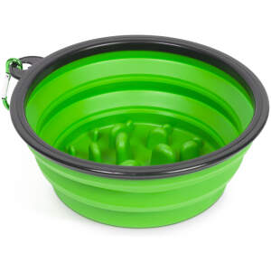 Afbeelding van Opvouwbare voerbak - slowfeeder - groen - 1000 ml 1 Stuks [60008GR] - 01 60008GR web 1
