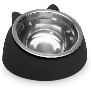 Afbeelding van Voerbak voor katten - 165 x 100 mm - zwart 1 Stuks [60062B] - 01 60062B web