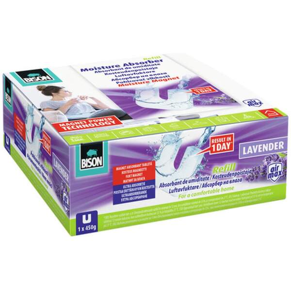 Afbeelding van AirMax luchtontvochtiger navultablet, lavendel - 450 g 1 Stuks [B13352] - 01 B13352 web