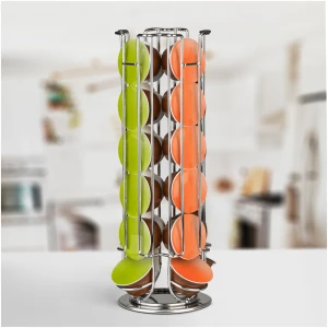 Afbeelding van Metalen koffiecapsulehouder - 24 Dolce Gusto capsules - chroom 1 Stuks [BW1001B] - 01 BW1001B web