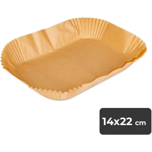 Afbeelding van Bakpapier voor de Airfryer - voor olievrije oven - rechthoek - 14 x 22 cm - 50 stuks / pak 1 Stuks [BW1020E]