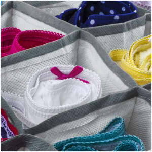 Afbeelding van Stoffen opbergdoos - 32 x 32 x 12 cm - 8 vakken - grijs 1 Stuks [BW2078] - 01 BW2078 web 1