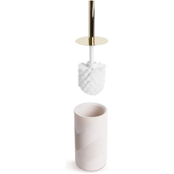 Afbeelding van Toiletborstel + houder - mat beige/goud 1 Stuks [BW3022D] - 01 BW3022D web