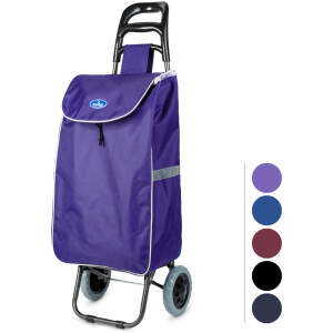 Afbeelding van Uittrekbare boodschappentas met wielen - 5 kleuren - 100 x 36 x 25 cm - polyester - max. 30 kg 1 Stuks