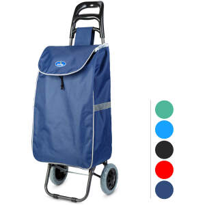 Afbeelding van Uittrekbare boodschappentas met wielen - 5 kleuren - 100 x 36 x 25 cm - polyester - max. 30 kg 1 Stuks