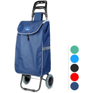 Afbeelding van Uittrekbare boodschappentas met wielen - 5 kleuren - 100 x 36 x 25 cm - polyester - max. 30 kg 1 Stuks