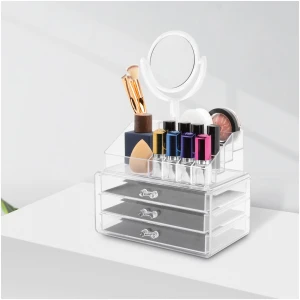 Afbeelding van Cosmetica organizer - met spiegel - transparant 1 Stuks [BW4004] - 01 BW4004 web